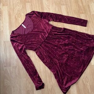 Final Touch crushed velvet babydoll dress